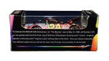 Detailed view of an autographed 1998 Jeff Gordon #24 DuPont Chromalusion Action 1/64 scale NASCAR diecast. Featuring Jeff Gordon’s signature and a distinctive color-shifting style finish, this collectible represents a unique variation from Gordon’s memorable 1998 championship season and includes a Certificate of Authenticity for added documentation.