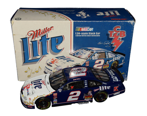Autographed 1998 Rusty Wallace #2 Miller Lite Elvis TCB Action diecast featuring vivid Elvis tribute graphics, 1990s styling, and included COA. A vintage NASCAR collectible that makes a great gift for racing fans and Elvis enthusiasts. We are always here to help with any questions.