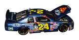 Vintage 1999 Jeff Gordon Superman NASCAR diecast featuring his autograph, multicolor flame-and-shield graphics, and detailed Elite-series construction. Perfect for collectors of special-edition paint schemes and makes a great gift. We are always here to help with any questions.