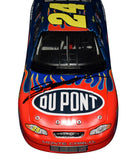 Signed Jeff Gordon #24 DuPont Racing diecast including COA, highlighting detailed chassis work, vibrant DuPont flames, and the significance of his 2001 title run. A standout collectible that also makes a great gift. We are always here to help.