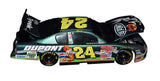 Vintage Jeff Gordon signed Bugs Bunny NASCAR diecast highlighting detailed Looney Tunes graphics, quality 1/24 scale construction, black window bank styling, and exceptional crossover appeal for NASCAR fans and animation memorabilia collectors.