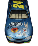 Collectible 2001 Jeff Gordon autographed NASCAR diecast featuring the iconic #24 Looney Tunes Racing design, detailed 1/24 scale construction, authentic driver signature, and included Certificate of Authenticity for dedicated NASCAR fans.