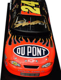 Signed Jeff Gordon #24 24K Gold Race Fans Only diecast including COA, highlighting detailed chassis features, bold DuPont flames, and the exclusive gold finish. A standout vintage collectible that also makes a great gift. We are always here to help.