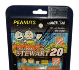 Tony Stewart signed 2002 #20 In Search of the Great Pumpkin Charlie Brown NASCAR diecast car in 1/64 scale by Action. Featuring a memorable Peanuts and Halloween-inspired racing theme, this autographed collectible includes a COA and makes a great gift for Tony Stewart, NASCAR, and Charlie Brown fans.