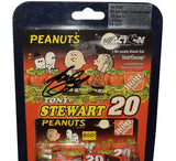 Tony Stewart signed 2002 #20 Peanuts It’s The Great Pumpkin Charlie Brown NASCAR diecast car in 1/64 scale by Action. Featuring a distinctive design inspired by the classic Peanuts Halloween special, this autographed collectible includes a COA and makes a great gift for Tony Stewart, NASCAR, and Peanuts fans.