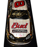 Premium limited-edition 24K Gold 2003 Dale Earnhardt Jr. Budweiser All-Star diecast featuring authenticated signature, vivid graphics, and sturdy display case. Appeals to NASCAR collectors and sports memorabilia fans seeking a unique piece. This item makes a great gift. We are always here to help with any questions.
