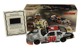 Autographed 2004 Elliott Sadler #38 M&Ms Daytona Twin 125’s Win raced version diecast featuring vibrant M&Ms graphics, realistic race markings, and a real embedded tire piece. Includes COA and makes a great gift for NASCAR collectors. We are always here to help with any questions.