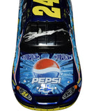Vintage 2004 Jeff Gordon Pepsi Shards NASCAR diecast featuring his autograph, color chrome finish, and sharp blue-and-red graphics. Ideal for dedicated collectors of special-edition Jeff Gordon cars and makes a great gift. We are always here to help with any questions.