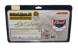 Collectible 2005 Dale Earnhardt Jr. #8 Budweiser Born on Date Action 1/64 scale diecast car, crew cab, and trailer set personally signed by Dale Jr. and accompanied by a COA. This autographed NASCAR collectible makes a great gift for Junior Nation supporters, racing enthusiasts, and Dale Earnhardt Jr. memorabilia collectors.