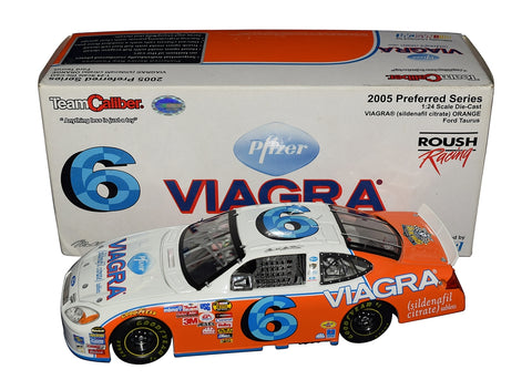 Autographed 2005 Mark Martin #6 Viagra Orange Throwback Team Caliber Preferred diecast featuring detailed retro graphics, collectible numbering, and included COA. A standout tribute to Martin’s final season that makes a great gift for NASCAR fans. We are always here to help with any questions.