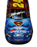 Signed Jeff Gordon #24 Pepsi Superman Returns diecast including COA, highlighting limited production of 1,800 units, bold artwork, and premium chassis detail. A standout display piece that also makes a great gift. We are always here to help.