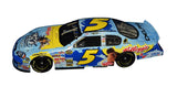 Close-up of the signed 2006 Kyle Busch #5 Kellogg's Ice Age 2 Movie 1/24 scale NASCAR diecast showcasing authentic autograph, vibrant animated film graphics, premium collector craftsmanship, limited edition numbering, and an included Certificate of Authenticity.