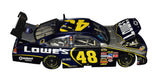 Limited edition Jimmie Johnson signed Lowes Racing Color Chrome diecast highlighting premium detailing, authentic driver autograph, rare 288-piece production run, and outstanding display value for NASCAR fans and diecast collectors.