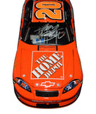 Signed Tony Stewart 2007 Home Depot Brickyard victory diecast including COA, highlighting accurate raced effects, crisp logos, and Owners Elite chassis detailing. Ideal for collectors seeking meaningful Stewart memorabilia and a great gift. We are always here to help with any questions.