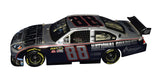 Close-up of the signed 2008 Dale Jr. #88 Citizen Soldier 3 Doors Down Race Fans Only Gunmetal Lionel 1/24 NASCAR diecast showcasing the authentic autograph, dark metallic finish, detailed sponsor graphics, and collector craftsmanship. This limited-edition example is individually numbered #0928 of only 1,008 produced.