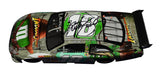 Close-up of the signed 2008 Kyle Busch #18 M&M's Indiana Jones Darlington 1/24 scale NASCAR diecast showcasing the iconic movie-themed paint scheme, authentic autograph, premium craftsmanship, limited edition numbering, and included signing photo from Las Vegas.