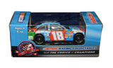 Collectible 2008 Kyle Busch autographed #18 M&M’s Summer Patriotic Car Action NASCAR diecast in 1/64 scale. This special red, white, and blue M&M’s racing design features Kyle Busch’s signature and includes a COA, making it a great gift for NASCAR fans and collectors of signed Kyle Busch memorabilia.