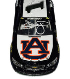 Collectible Jamie McMurray autographed NASCAR diecast featuring the Auburn Tigers themed paint scheme, race-worn Talladega winner appearance, detailed 1/24 scale construction, and included Certificate of Authenticity.