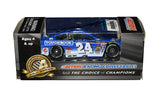 Detailed view of an autographed 2015 Jeff Gordon #24 Panasonic Toughbook Final Season Action 1/64 scale NASCAR diecast. Personally signed by Jeff Gordon, this distinctive collectible represents his memorable 2015 farewell season with Hendrick Motorsports and includes a Certificate of Authenticity for collectors of Gordon and signed NASCAR racing memorabilia.