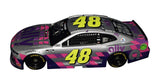 Close-up of the signed 2020 Jimmie Johnson Homestead Final Race Retirement Car Lionel 1/24 scale NASCAR diecast showcasing the iconic Ally No. 48 paint scheme, authentic autograph, premium detailing, limited edition numbering, and included Certificate of Authenticity.