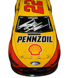 Signed Joey Logano raced version 2021 Bristol Dirt Win diecast with COA, emphasizing authentic dirt finish, Pennzoil graphics, and the collectible’s low production of 1,392 units. Perfect for NASCAR fans seeking a standout piece that also makes a great gift. We are always here to help.