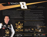 Kyle Busch signed 8x10 inch NASCAR hero card showcasing his 2023 #8 3CHI Chevrolet for Richard Childress Racing. This autographed collectible highlights the popular driver known as Rowdy during his debut RCR season and makes a great gift for Kyle Busch fans and collectors of NASCAR racing memorabilia.