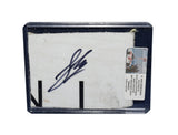 Displayed autographed Shane van Gisbergen #97 WeatherTech composite NASCAR sheet metal from the 2024 Chicago race with visible track wear. Housed inside a protective plastic toploader, this trading-card-size collectible makes a great gift for SVG fans, street-course racing enthusiasts, and motorsports memorabilia collectors.
