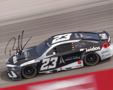 Autographed 8x10 glossy photo featuring Bubba Wallace’s 2025 #23 United States Space Force Toyota from the 23XI Racing team, showcasing the bold patriotic livery and clear signature. Ideal for NASCAR collectors, supporters of Space Force themes, and fans looking for a great gift. We are always here to help with any questions.