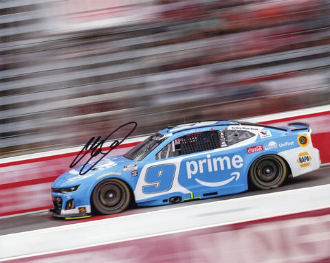 Signed 8x10 photo of Chase Elliott with his 2025 #9 Prime Racing Chevy Camaro from Hendrick Motorsports. Features a clear autograph and vibrant team colors, making it ideal for collectors. Includes COA and makes a great gift. We are always here to help with any questions.
