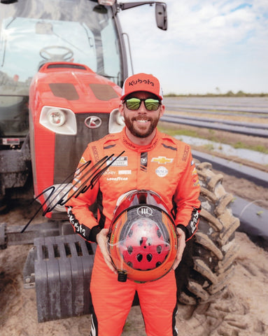 Autographed 2025 Ross Chastain #1 Kubota Tractors - Watermelon Patch (Trackhouse Team) Signed 8x10 Inch Picture NASCAR Glossy Photo with COA