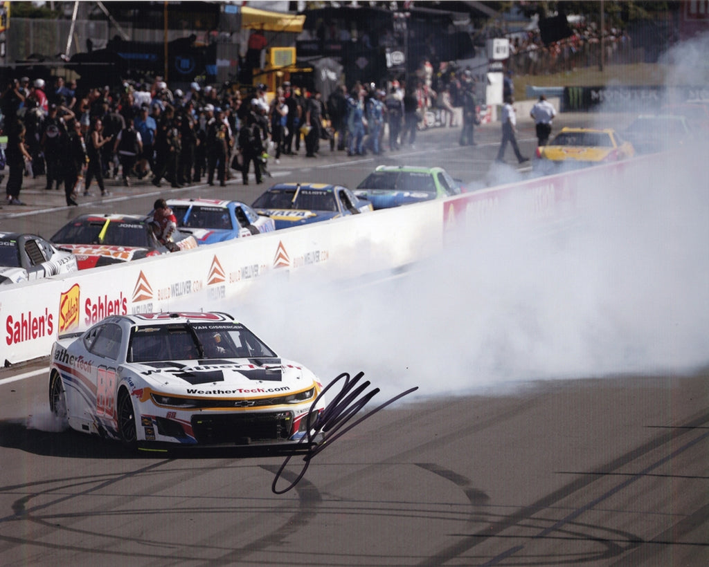2025 SVG WeatherTech Racing Win Burnout Signed 8x10 NASCAR Photo COA ...