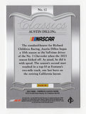 Austin Dillon's NASCAR racing legacy is celebrated on this signed 2023 Panini Chronicles Classics trading card. Featuring the autograph of the former NASCAR Truck Series and Xfinity Series champion, this collectible includes a Certificate of Authenticity and makes a great gift for Richard Childress Racing supporters and NASCAR memorabilia enthusiasts.