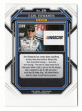 Detailed view of the Carl Edwards signed 2023 Panini Prizm Racing Bristol Win NASCAR trading card featuring a collectible design honoring the popular driver's racing success. This autographed NASCAR card celebrates Edwards' achievements at Bristol Motor Speedway and offers collectors a memorable piece of stock car racing history.