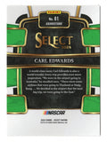Collectible Carl Edwards 2024 Panini Select Racing Grandstand signed NASCAR trading card celebrating one of racing's most recognizable personalities. Complete with a Certificate of Authenticity, this autographed NASCAR card makes a great gift for Carl Edwards fans, motorsports enthusiasts, and dedicated collectors of signed racing memorabilia and trading cards.
