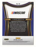 Close-up image of signed Carson Hocevar 2025 Panini Select Sensations NASCAR trading card, showcasing distinctive insert design, vibrant detail, and racing imagery, perfect for fans and collectors seeking a standout modern motorsports collectible to display or give as a great gift.