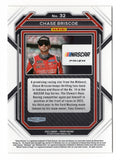 Close-up image of signed Chase Briscoe 2023 Panini Prizm Silver NASCAR trading card highlighting the #14 Mahindra Tractors team car, featuring sleek reflective design, sharp detail, and racing imagery, perfect for fans and collectors looking to add a high-quality modern motorsports collectible to their display or give as a great gift.