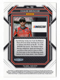 Close-up image of signed Chase Briscoe 2023 Panini Prizm NASCAR trading card highlighting the #14 Mahindra Tractors Stewart-Haas Racing team car, featuring sharp detail, modern design, and racing imagery, perfect for fans and collectors seeking a high-quality motorsports collectible to display or give as a great gift.