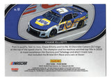 Close-up image of signed Chase Elliott 2022 Panini Prizm Rides NASCAR trading card highlighting the #9 NAPA team car, featuring vibrant colors, sleek design, and racing detail, perfect for fans and collectors seeking a high-quality modern motorsports collectible to display or give as a great gift.