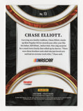 Close-up image of signed Chase Elliott 2024 Panini Select American Pride NASCAR trading card highlighting the #9 Hooters team car, featuring vibrant patriotic design, sharp detail, and racing imagery, perfect for fans and collectors seeking a distinctive modern motorsports collectible to display or give as a great gift.