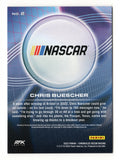 A signed 2023 Panini Chronicles Recon Racing NASCAR trading card featuring Chris Buescher, driver of the No. 17 RFK Racing Ford. Honoring his impressive three-win 2023 Cup Series season, this autographed collectible includes a Certificate of Authenticity and makes a great gift for racing fans and NASCAR memorabilia enthusiasts.
