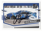 Chris Buescher's memorable Richmond Raceway victory burnout is showcased on this autographed 2024 Donruss Racing NASCAR trading card. Featuring imagery from his 2023 Cup Series celebration and Buescher's signature, this collectible includes a Certificate of Authenticity and honors the RFK Racing No. 17 Ford driver.