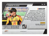 Detailed view of the Connor Zilisch signed 2025 Donruss Racing Spellbound Letter C NASCAR trading card showcasing the collectible letter insert design. This autographed Panini Donruss racing card comes with a Certificate of Authenticity and makes a great gift for NASCAR enthusiasts, Connor Zilisch fans, and collectors assembling Spellbound card sets.