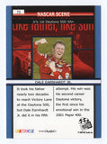 A signed Dale Earnhardt Jr. 2005 Press Pass Racing NASCAR Scene trading card commemorating his first Daytona 500 win in 2004. Highlighting one of the most celebrated moments of his NASCAR career, this autographed collectible includes a Certificate of Authenticity and makes a great gift for racing fans and memorabilia collectors.