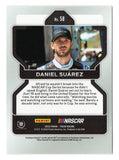 A standout addition to any NASCAR autograph collection, this signed Daniel Suarez 2022 Panini Prizm Racing trading card honors the No. 99 Trackhouse Racing driver. Featuring Suarez's signature and an accompanying Certificate of Authenticity, this collectible makes a great gift for fans of NASCAR racing and Daniel Suarez memorabilia.