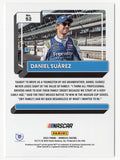 Celebrate Daniel Suarez and his groundbreaking NASCAR career with this signed 2023 Donruss Racing trading card. Featuring the signature of the 2022 Sonoma Raceway Cup Series winner and an accompanying Certificate of Authenticity, this collectible makes a great gift for Trackhouse Racing supporters, NASCAR enthusiasts, and racing memorabilia collectors.