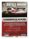Signed Greg Biffle 2010 Press Pass Stealth Battle Armor NASCAR card with embedded race-used sheet metal. Limited to only 25 produced, this rare collectible offers strong visual impact and historical value. A great gift option for collectors who appreciate low-production NASCAR trading cards and race-used materials.