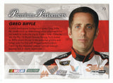 Signed Greg Biffle 2011 Press Pass Premium Performers NASCAR card highlighting the iconic #16 Roush 3M race car. The compact format makes it perfect for protective storage or framed display. A great gift option for collectors who appreciate NASCAR trading cards and memorable moments from Greg Biffle’s career.