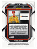 Detailed view of the Joey Logano signed 2023 Panini Prizm Racing NASCAR trading card highlighting his autograph and collectible racing card design. Accompanied by a Certificate of Authenticity, this signed NASCAR collectible makes a great gift for Joey Logano supporters and collectors of Team Penske memorabilia and driver autographs.