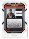 Detailed view of the Josh Berry signed 2023 Panini Prizm Racing NASCAR trading card highlighting his autograph and collectible racing card design. Accompanied by a Certificate of Authenticity, this signed NASCAR collectible makes a great gift for Josh Berry supporters and collectors of JR Motorsports memorabilia and driver autographs.