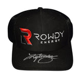 Autographed Kyle Busch #18 Rowdy Energy black NASCAR hat featuring an authentic Kyle Busch signature, sleek dark styling, and recognizable Rowdy Energy racing branding. Includes a Certificate of Authenticity and makes a great gift for Kyle Busch fans, NASCAR enthusiasts, and collectors of signed motorsports memorabilia.
